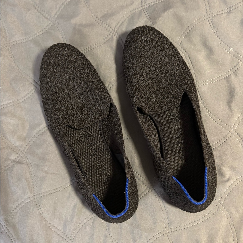 Rothy's Black Knit Slip-Ons